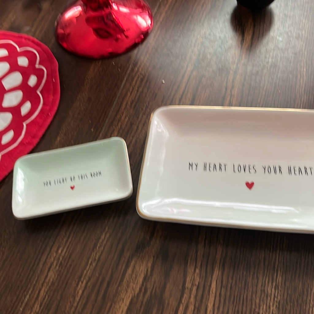 Peace Love World Trinket Trays Brand New